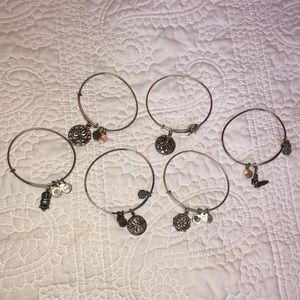 Alex and Ani Silver Bracelet bundle (6)